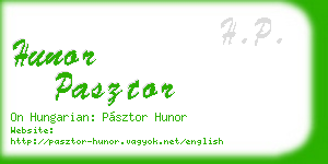 hunor pasztor business card